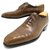JM WESTON RICHELIEU CYCLIST SHOES 412 10C 44 LEATHER + STAINLESS STEEL SHOES Brown  ref.312044
