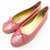 NEW CHANEL BALLERINA CC G LOGO SHOES02819 38 PINK PYTHON + BOX Exotic leather  ref.312055