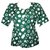 Yves Saint Laurent Top full printed dots Green Cotton  ref.312141