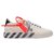 Off White Low Vulcanized Sneakers in White and Grey Leather  ref.312180