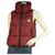 MONCLER dark red PETTY  padded gillet vest with zip front size 0 Polyamide  ref.312562
