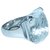 Swarovski Anello con Cristallo Grande Argento Metallico Metallo  ref.312701