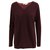 Vince Burgundy Cashmere V-neck Sweater Red Dark red Wool  ref.312722