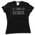 Dior Tops Black Silvery Cotton  ref.312808