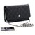 CHANEL Black Classic Wallet On Chain WOC Shoulder Bag Crossbody Leather  ref.313332