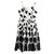 Autre Marque Vestido sin mangas con estampado de rosas en blanco y negro de J&M Davidson Algodón  ref.313349