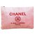 Chanel saco de embreagem Rosa Sintético  ref.313357