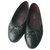 CHANEL Ballerines cuir noir matelassées T42 C TBE  ref.313613