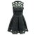 Maje Marineblaues besticktes Kleid Polyester  ref.313755