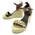 NEW LOUIS VUITTON WEDGE SANDALS 39 BROWN LEATHER SHOES  ref.314087