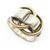 Hermès VINTAGE RING HERMES 53 MASSIV SILBER UND GOLD + SILBER GOLD RING BOX Geld  ref.314090