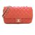 Chanel Flap Bag Naranja Cuero  ref.314313