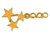 CHANEL COCO spilla unisex in metallo con motivo stella oro  ref.314373
