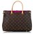 Louis Vuitton Brown Monogram Pallas Satchel Pink Leather Cloth  ref.314784