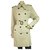 Burberry The Kensington Beige Cotton Gabardine Trench Jacket Coat UK 18  ref.314857