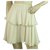Dondup Marfil 100%Tamaño de la minifalda en capas de gasa de seda 40 Blanco  ref.314925