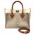 Louis Vuitton On My Side tote bag MM Brown Beige Leather  ref.315407