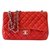 Timeless Chanel Jumbo classic Red Leather  ref.315527