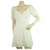BCBG Max Azria White Puff Sleeves Lace Details Mini Length Dress size 2 Cotton  ref.316230