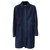 Christian Dior Trench-coat en cuir Python bleu marine Sz.38 Cuirs exotiques  ref.316272