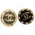 Chanel Earrings Black Golden Metal  ref.316301