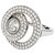 Anel Chopard "Happy Diamonds" em ouro branco e diamantes.  ref.316337