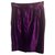 Yves Saint Laurent Falda de satén violeta YSL, Atractivo Morado oscuro Seda Algodón  ref.316460
