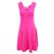 Dior A-Linie Flare Fuchsia Kleid Pink Wolle  ref.316576