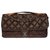 Timeless Incrível bolsa Chanel Classic XL em couro marrom acolchoado , reforços e parte inferior em couro marrom esmaltado, Guarnição de metal prateado envelhecido  ref.317291