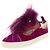 Sneakers Dsquared2 Viola in Pelle e Pelliccia di Procione 37 Rosa Porpora - vista 7