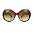 Tod's TO 30 69F Gafas de sol gradientes extragrandes para mujer con montura redonda roja burdeos - vista 2
