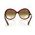 Tod's TO 30 69F Gafas de sol gradientes extragrandes para mujer con montura redonda roja burdeos - vista 3