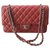 Classique Chanel Classic Timeless medium flap Cuir d'agneau Rouge  ref.318386