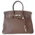 Hermès HERMES BIRKIN BAG 35 etoupe Grey Leather  ref.318404