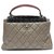 CHANEL TROMPE OEUIL TOTE BAG IN TAUPE QUILTED LEATHER FLAP TWEED  ref.318446