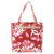 Chanel Sacola floral com monograma vermelho  ref.318889