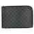Louis Vuitton Porta documentos negro Damier Graphite Pochette Jour PM Cuero  ref.318935