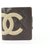 Chanel Cartera compacta Cambon Ligne acolchada marrón Cuero  ref.318990