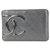 Chanel Capa tipo carteira acolchoada preta para titular do cartão Cambon Ligne Couro  ref.318992