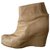 Maison Martin Margiela Beige wedge ankle boots Leather  ref.319097