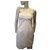 Twin Set trägerloses Kleid Weiß Baumwolle  ref.319104