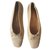 Zapatos chanel balet Beige Lino  ref.319361