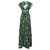 Reformation Vestido Maxi Wrap com Estampa Verde Viscose Fibra de celulose  ref.320512