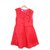 Dior Vestido vermelho embelezado Seda  ref.320606