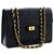 Pochette Chanel porté épaule Cuir Noir  ref.320656