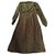Antik Batik Robes Soie Vert Kaki  ref.321014