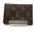 Louis Vuitton Porte Carte ausgekleidet Braun Leinwand  ref.321218