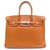 Hermès Bolso Hermes Birkin 35 Cuero naranja Togo 2007 ATRIBUTOS DEL MONEDERO DE PALADAS  ref.321316
