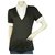 Dsquared2 D2 Blusa de manga corta con cuello de algodón blanco de punto de lana negra talla XL Negro  ref.321544