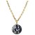 Chanel 05Collana con catena nera con perle con logo P CC Perla  ref.322421